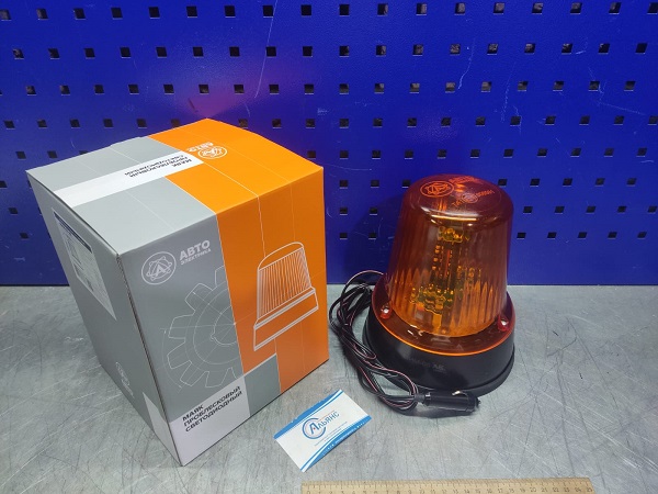 Маячок импульсный МИМ-05 АЕ светодиодный (30 диодов 3 режима) на магните подключение прикуриватель