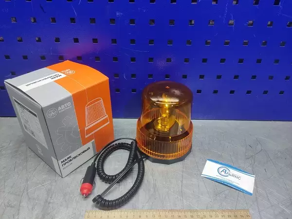 Маячок проблесковый C12-21M лампочка оранжевый на магните